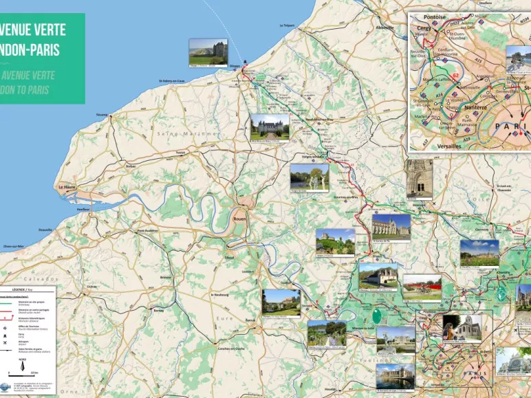 A detailed map of the cycle route